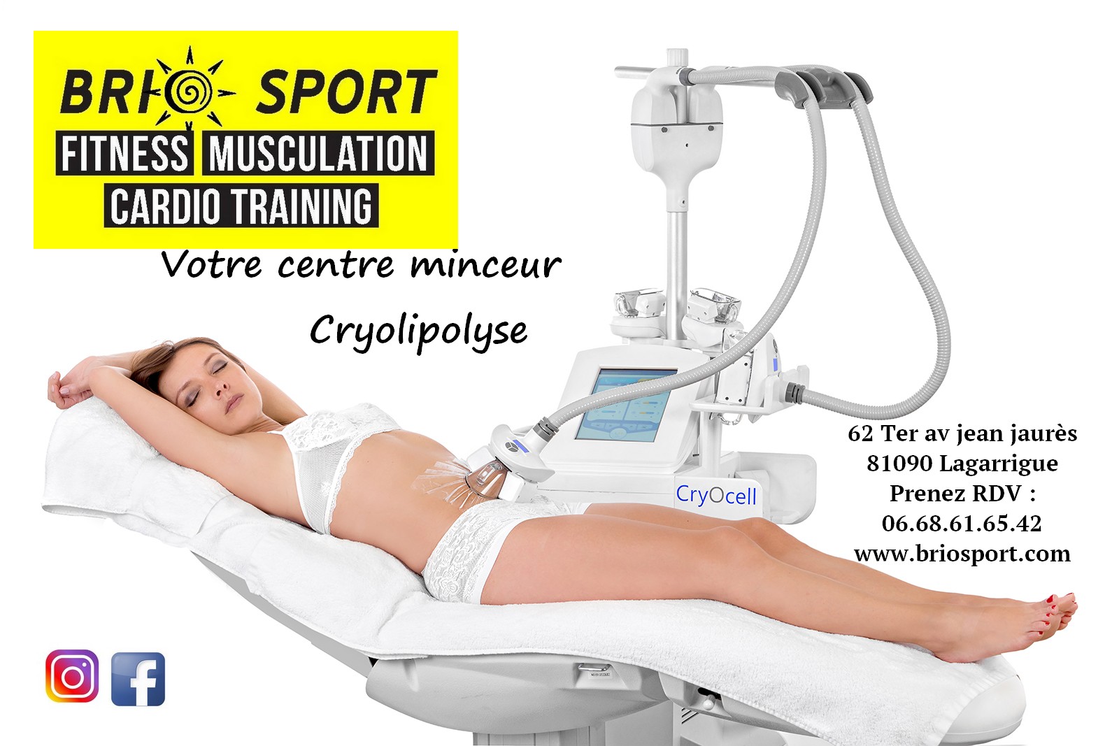 Salle de Sport Fitness Musculation Cardio- Maigrir Cryolipolyse -Cryothérapie- Castres - Lagarrigue- Labrugiere- Valdurenque- Mazamet- Bien être